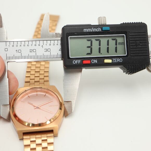 Nixon Time Teller Rose Gold Tone Stainless Steel Watch 38mm with New Battery - Picture 2 of 12